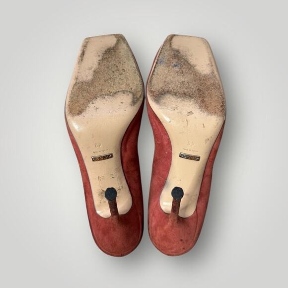 GUCCI Pink DIONYSUS Jeweled Tiger Heels Pumps Shoes sz40 - Picture 8 of 16